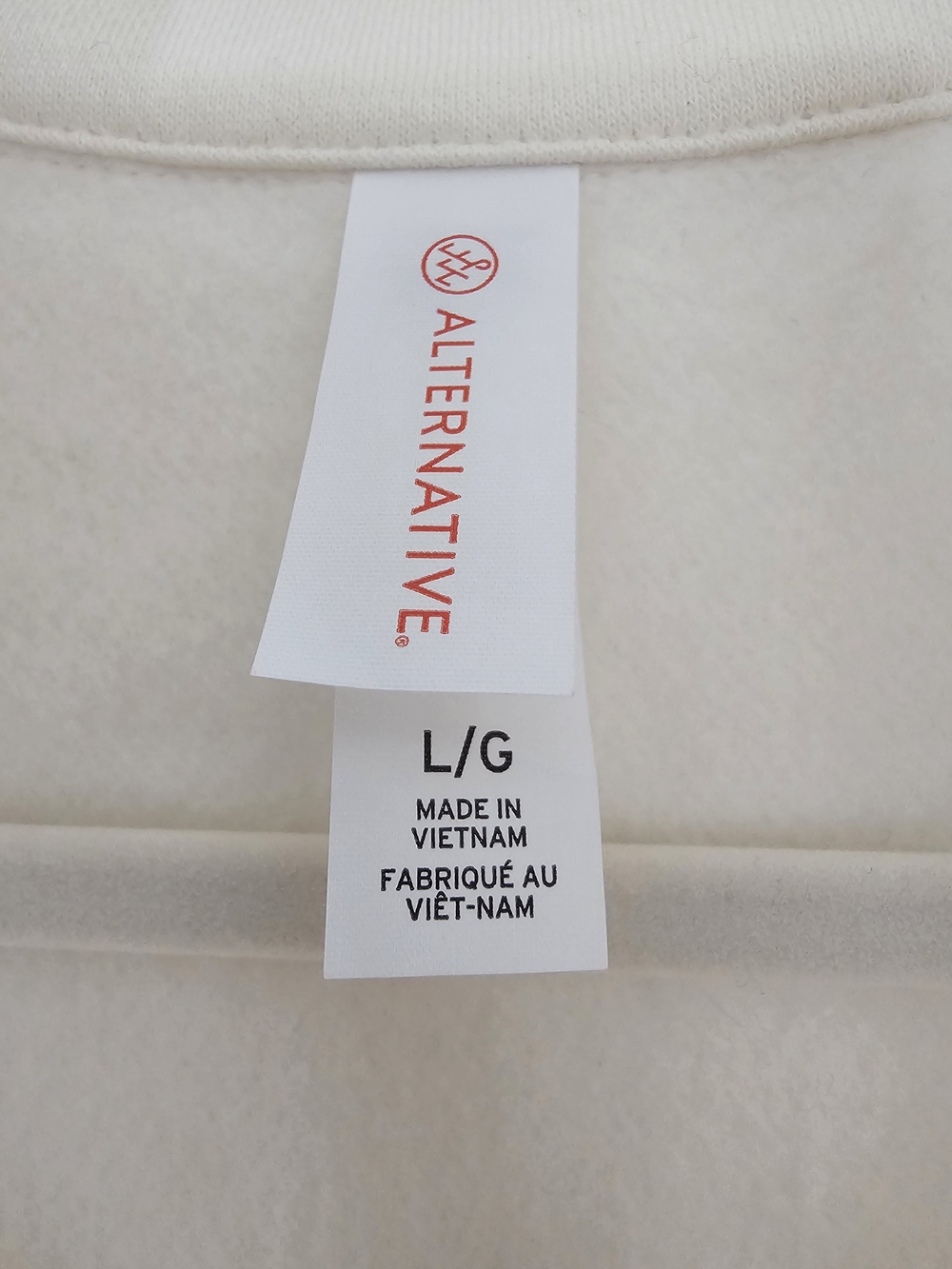 Alternative Men's Zip-Up Sweatshirt - White - Picture 3 of 5